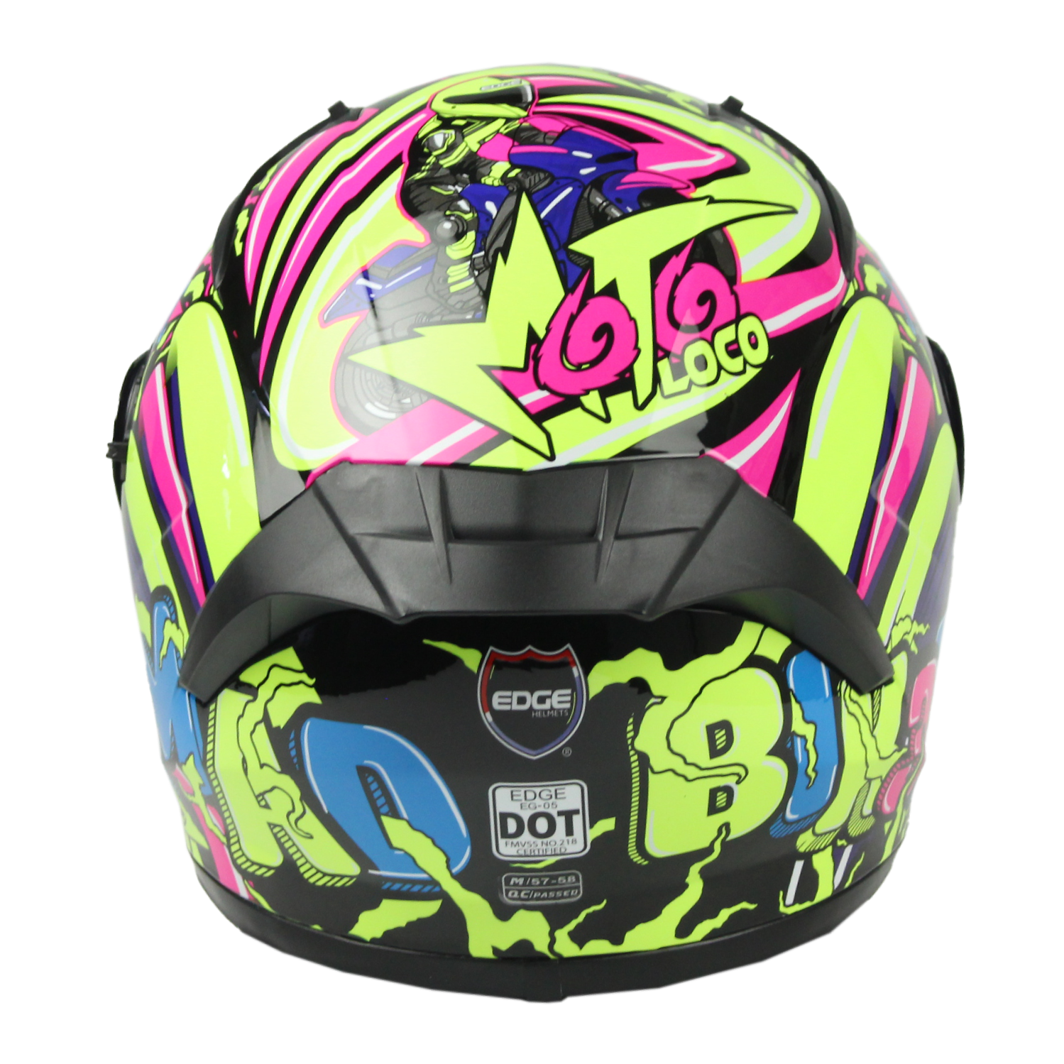 Casco Edge Integral Denver Motoloco Verde EDGE HELMETS