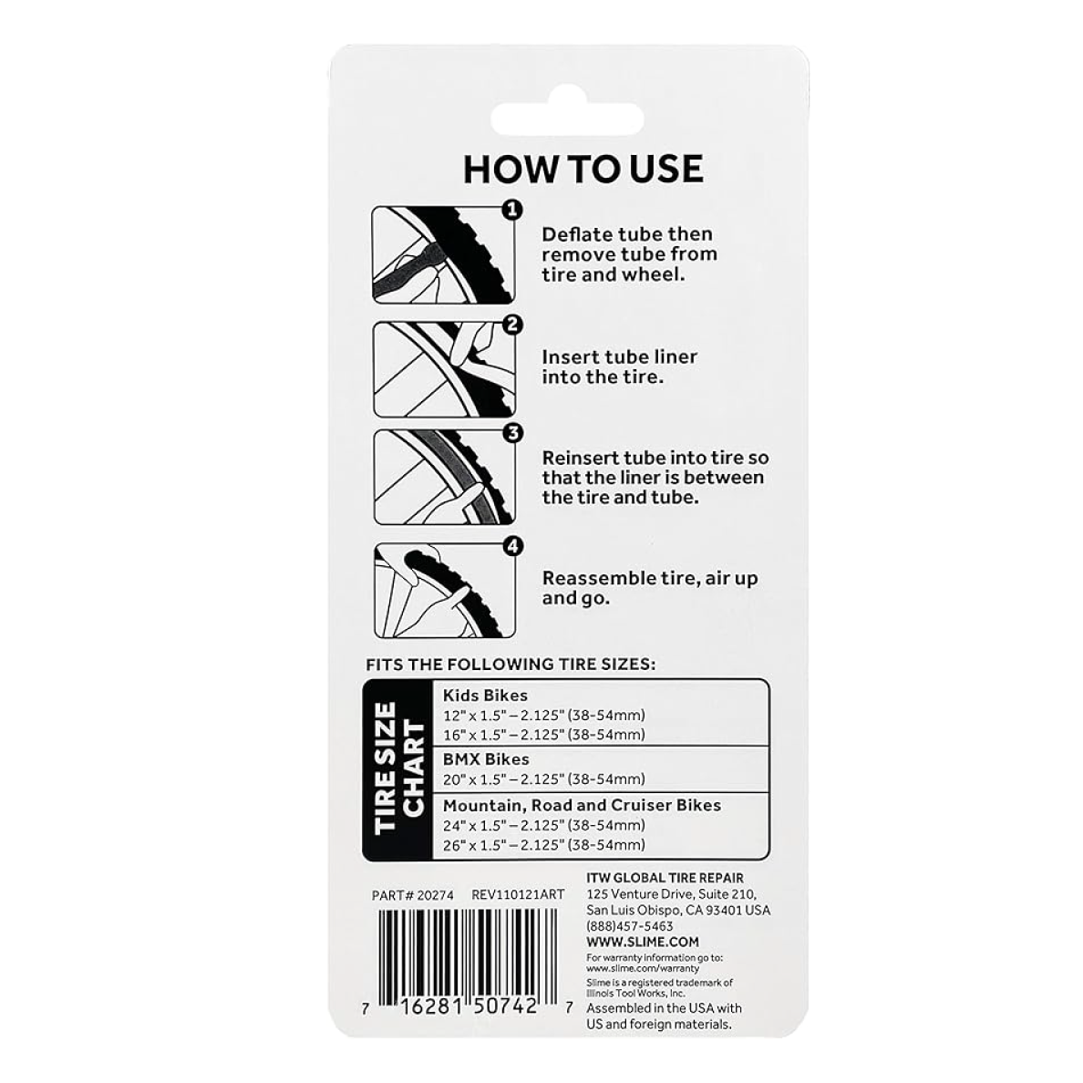 Protector de neumático Slime (Cinta protectora) SLIME