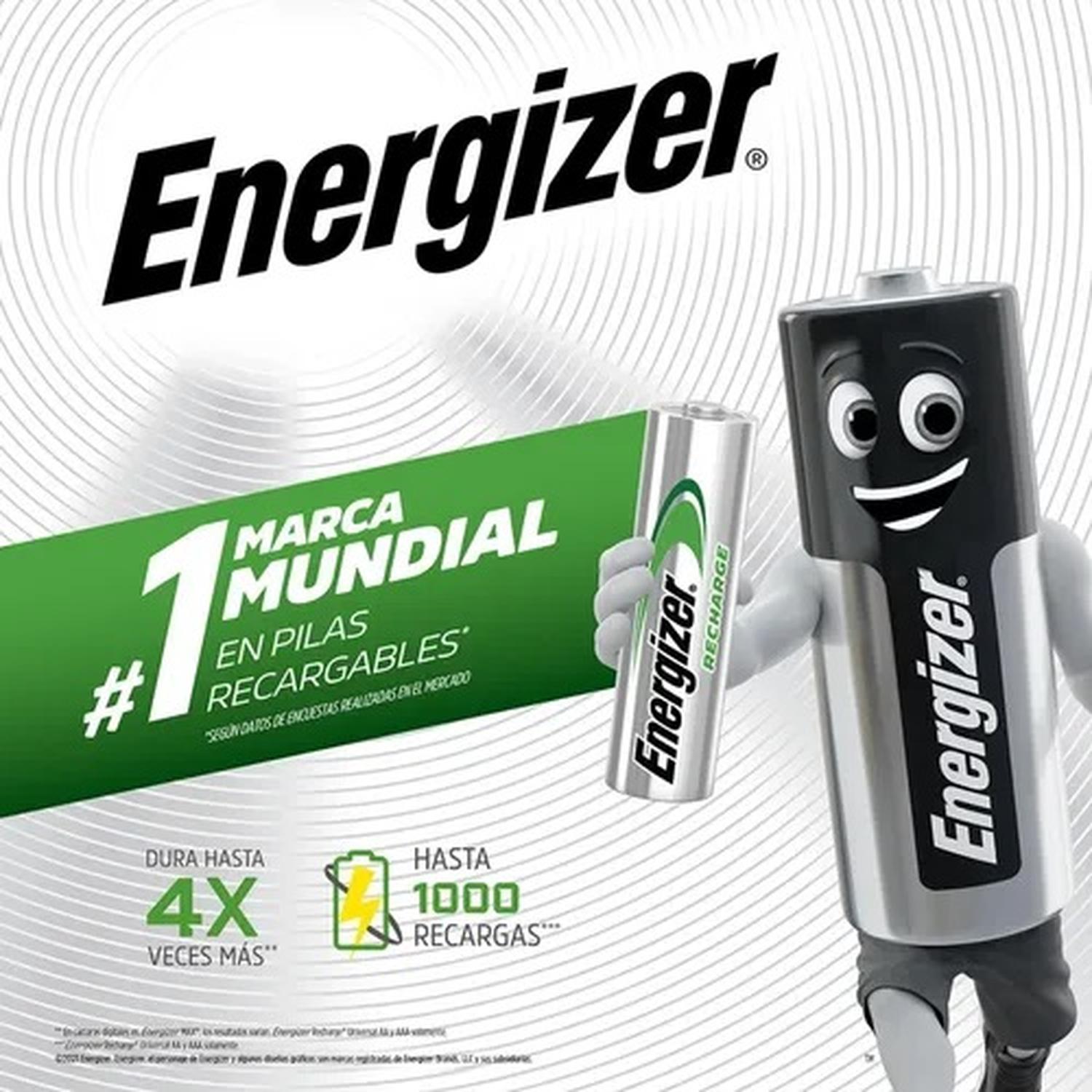 Pilas Recargables Energizer 2AA x2 y 2AAA x2 (8 Pilas) Energizer