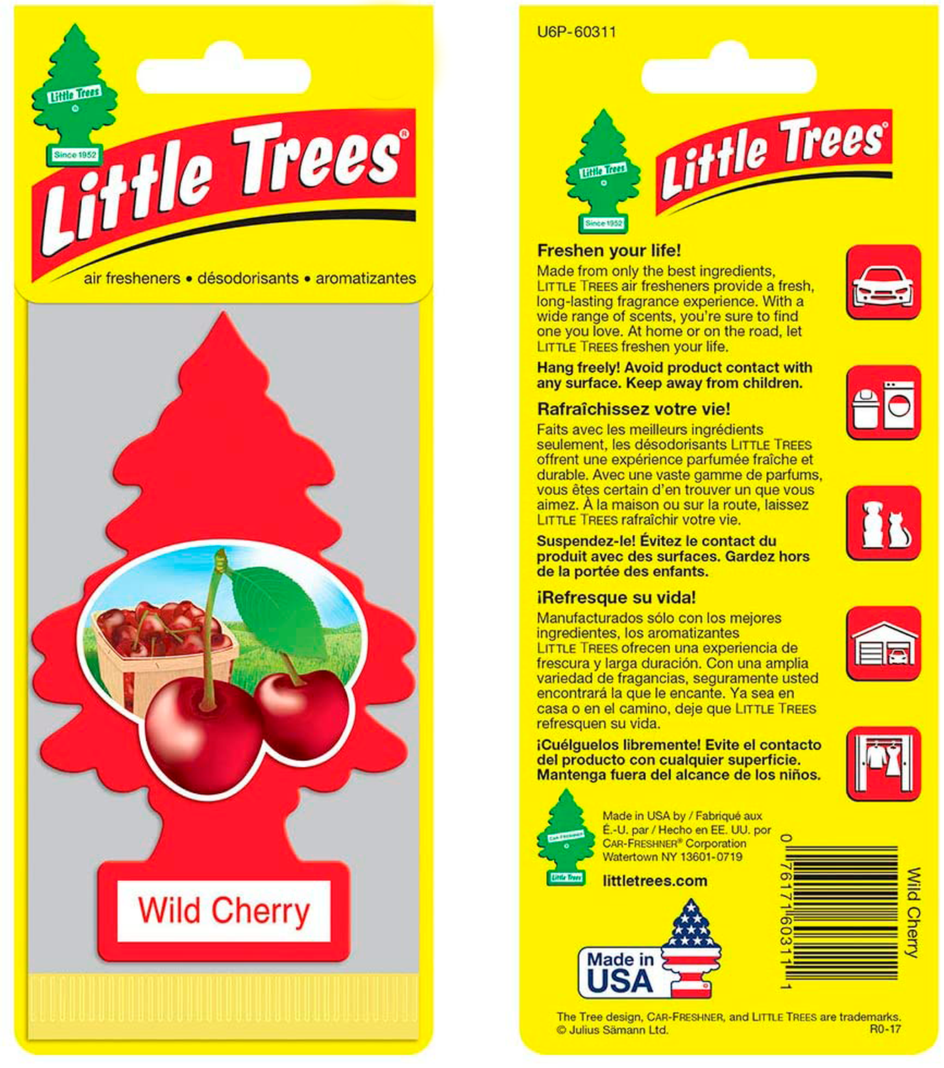 Ambientador Little Trees Cherry x6 Und Little Trees