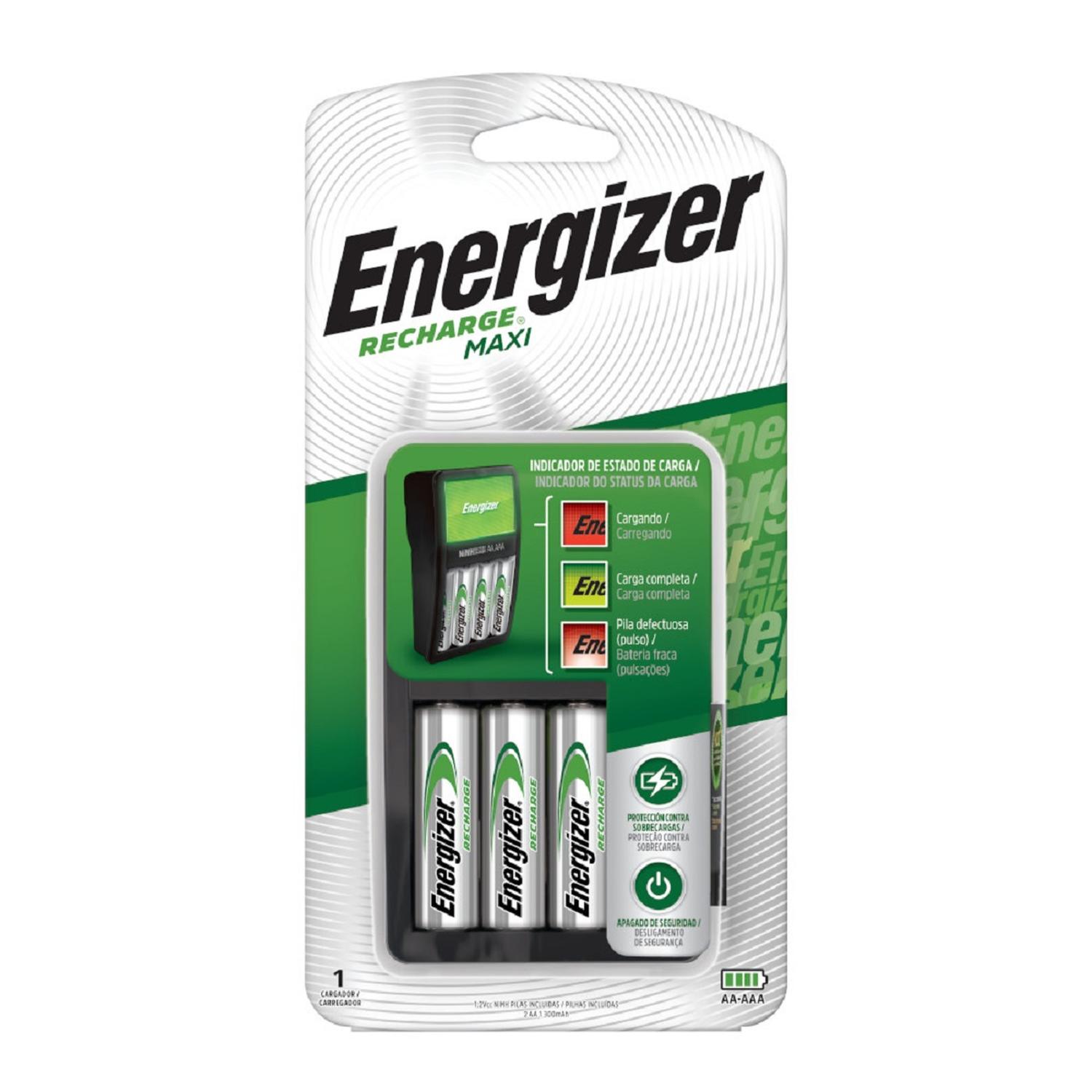 Cargador de Pilas MAXI Energizer + 4 Pilas AA Energizer
